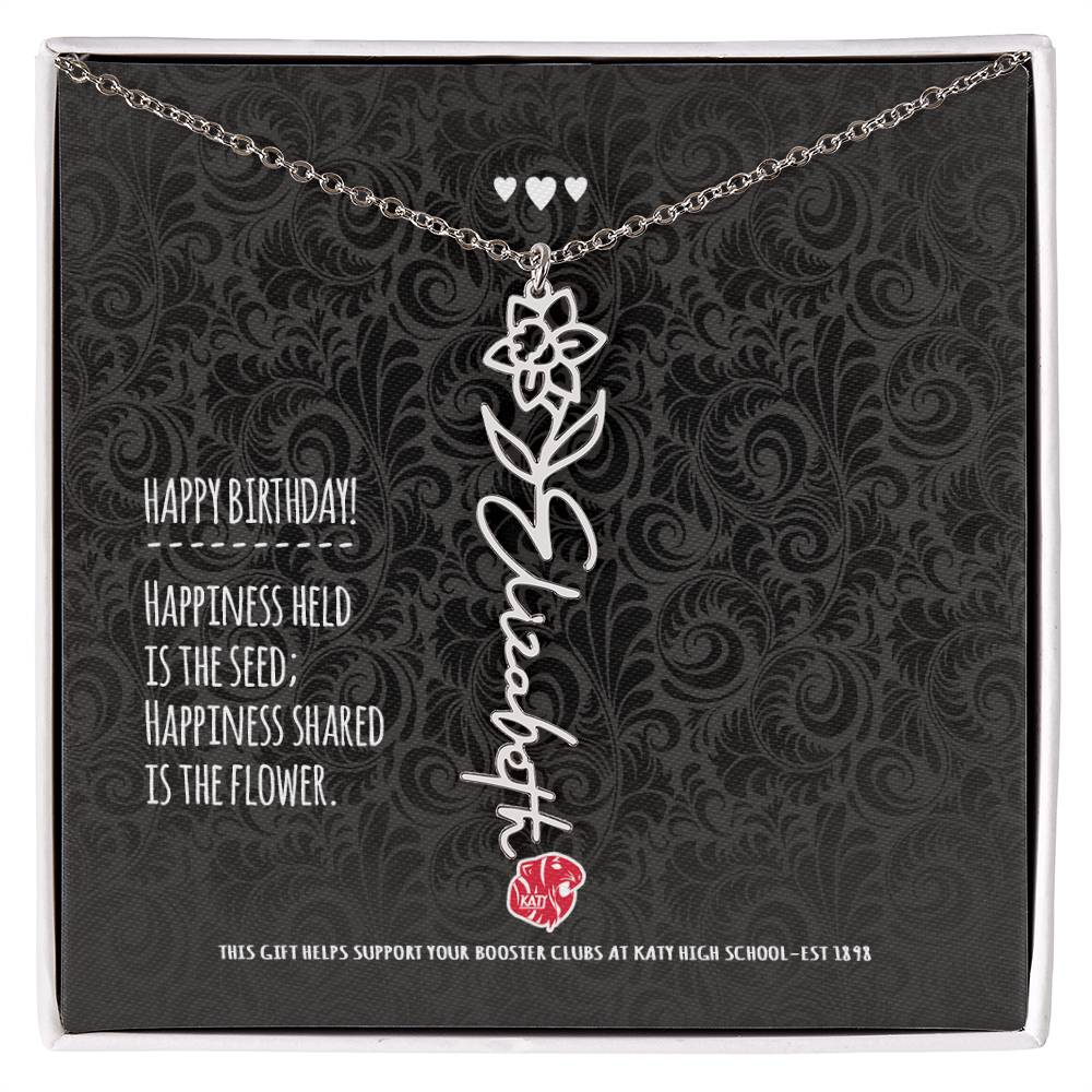 KHS - Birthday Flower Drop Necklace