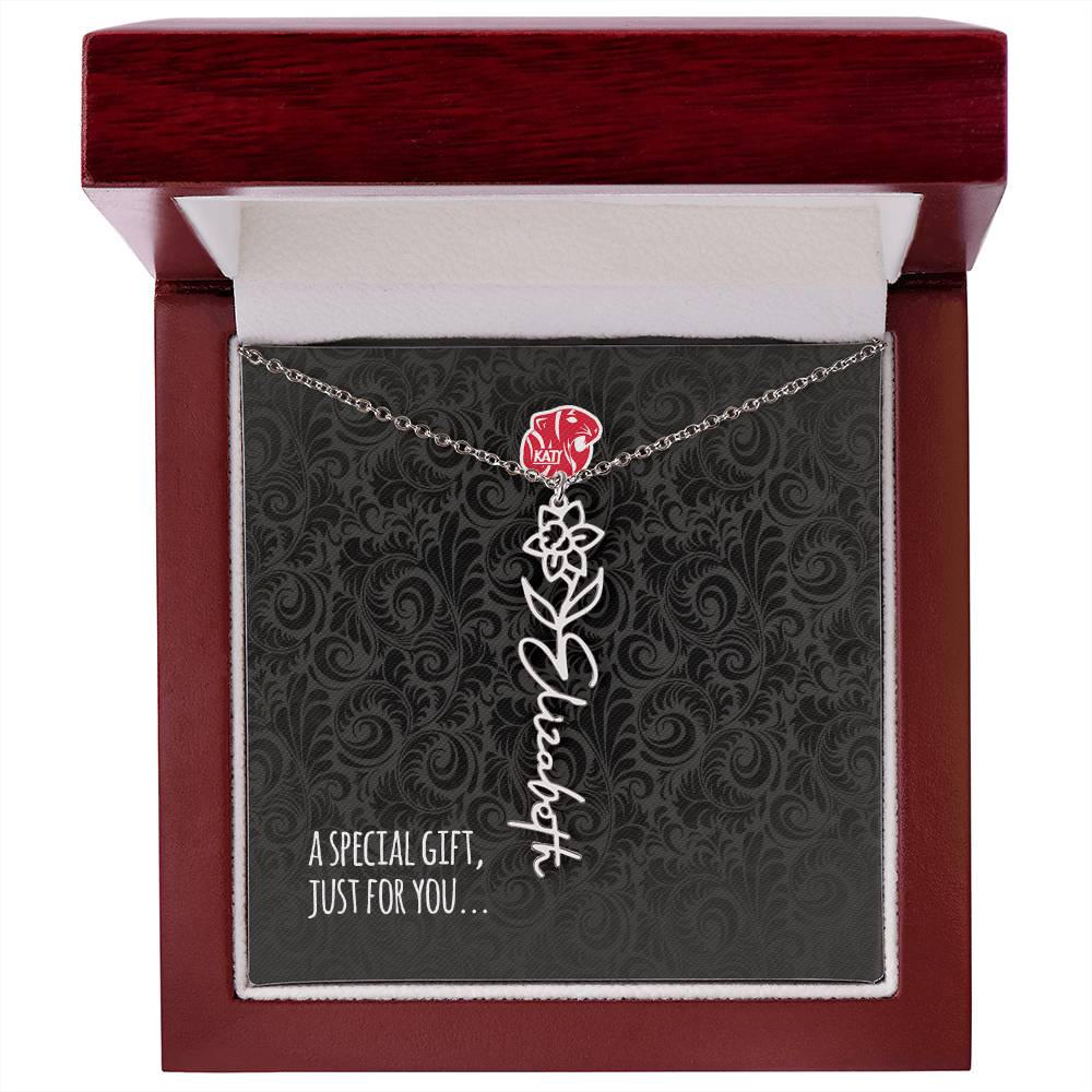 KHS - Birth Flower Drop Necklace