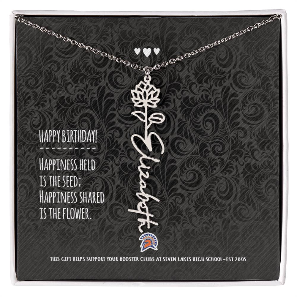 SLHS - Birthday Flower Drop Necklace