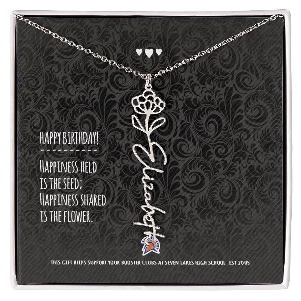 SLHS - Birthday Flower Drop Necklace