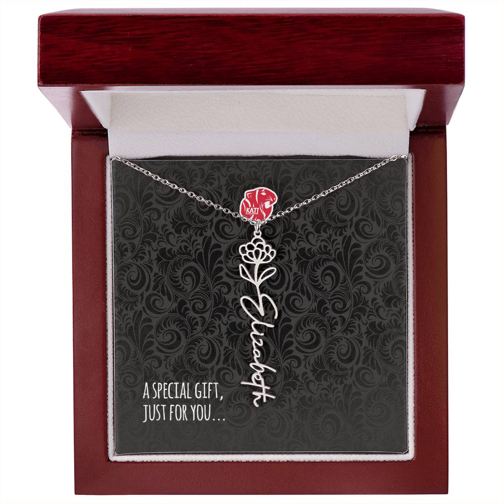 KHS - Birth Flower Drop Necklace