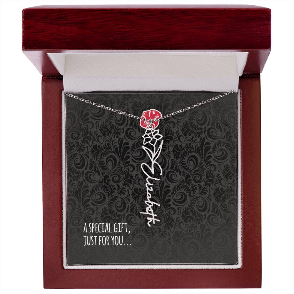 KHS - Birth Flower Drop Necklace