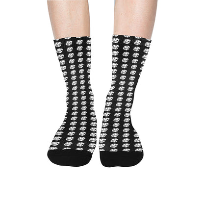 KHS - Crew Socks, Black/White, Adult