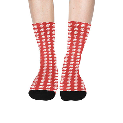 KHS - Crew Socks, Red/White, Adult