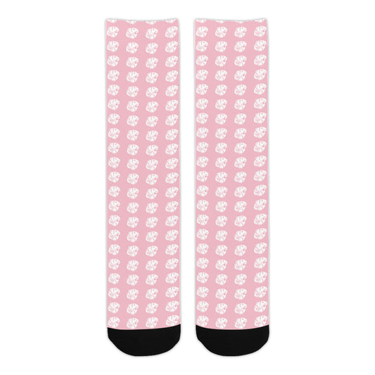 KHS - Crew Socks, Pink/White, Adult