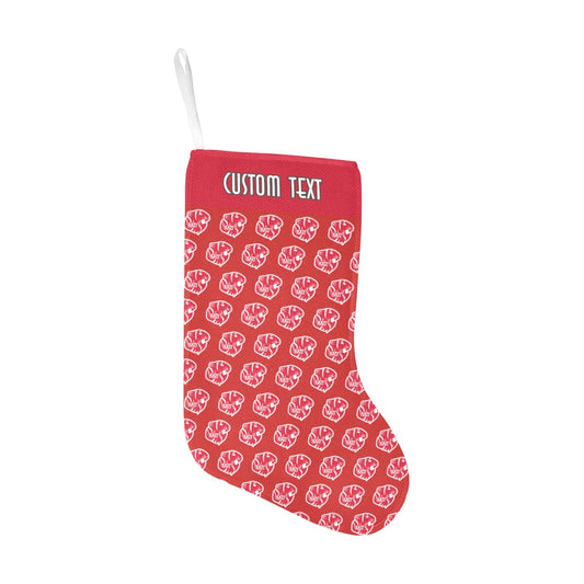 KHS - Christmas Stocking, Red/Red Logos Christmas Stocking (Without Folded Top)