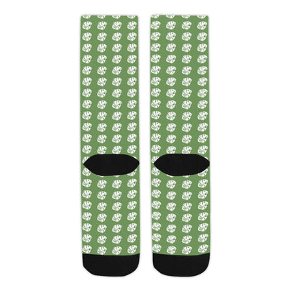 KHS - Crew Socks, Green/White, Adult