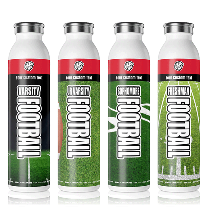 KHS - Varsity-Freshman Football Slim Water Bottles