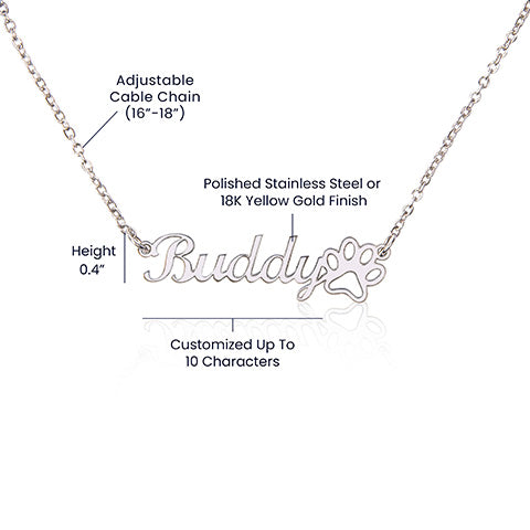 KHS - Pet Paw Necklace