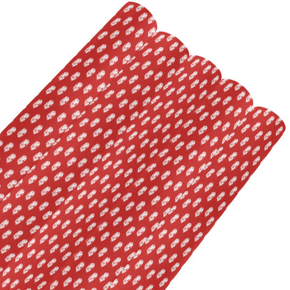 KHS - Wrapping Paper, Red/White, 5 Rolls, 58"x 23"