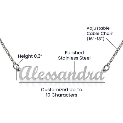 Seven Lakes HS Custom Name Necklace