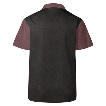 CRHS - Hawaiian Casual Shirt, Black/Maroon