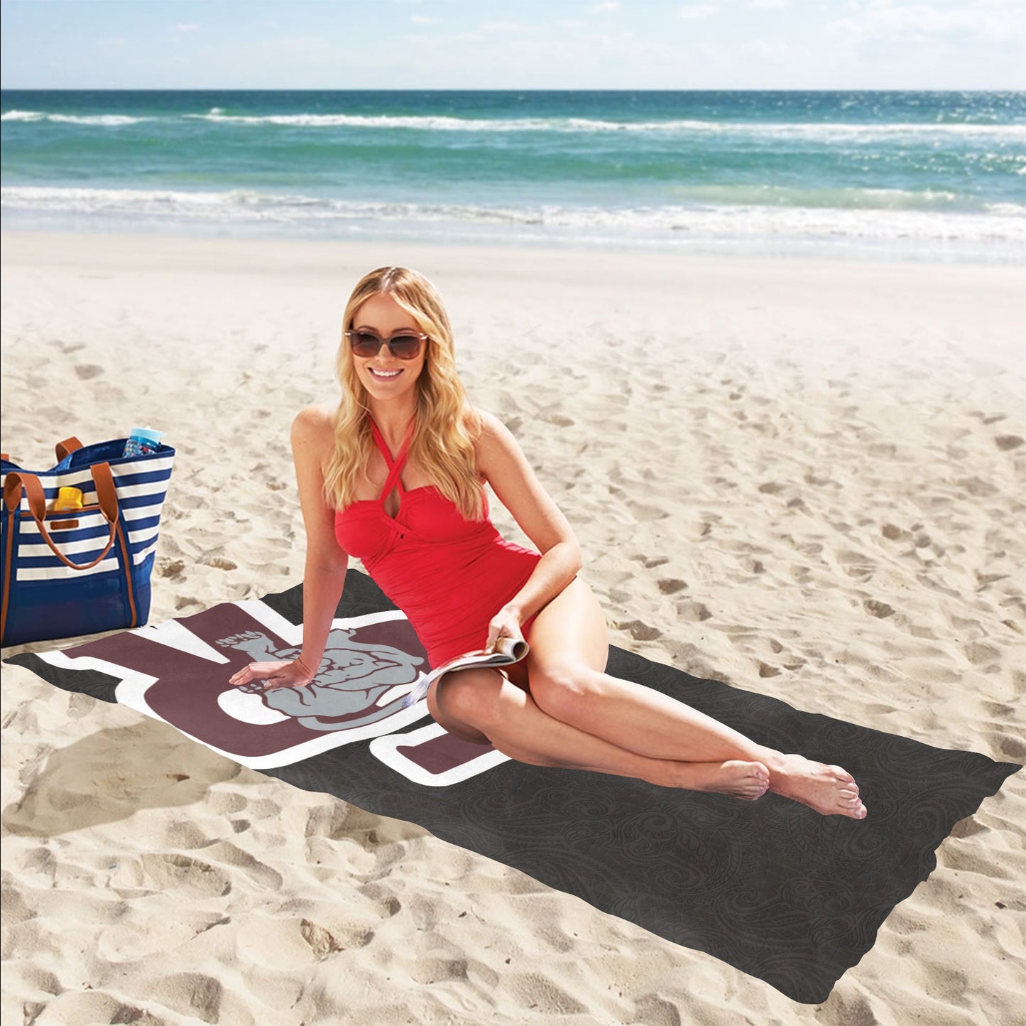 CRHS - Logo Beach Towel, Black