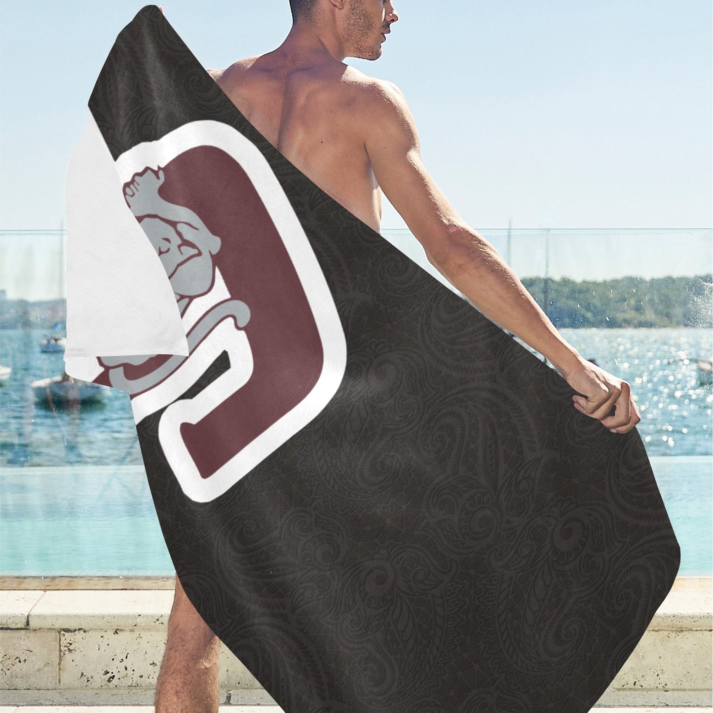 CRHS - Logo Beach Towel, Black