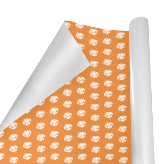 KHS - Wrapping Paper, Orange/White, 5 Rolls, 58"x 23"
