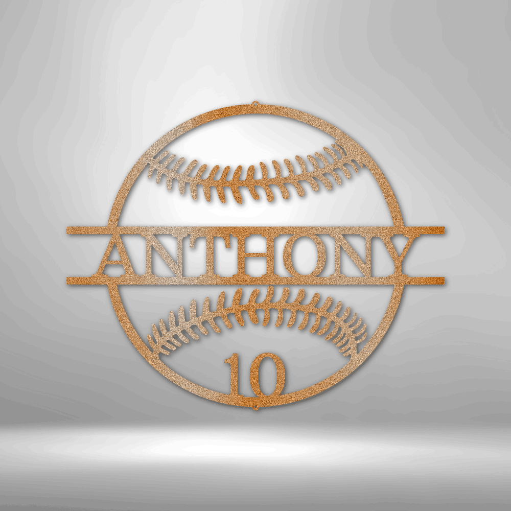 Baseball/Softball - Name and Number Metal Sign