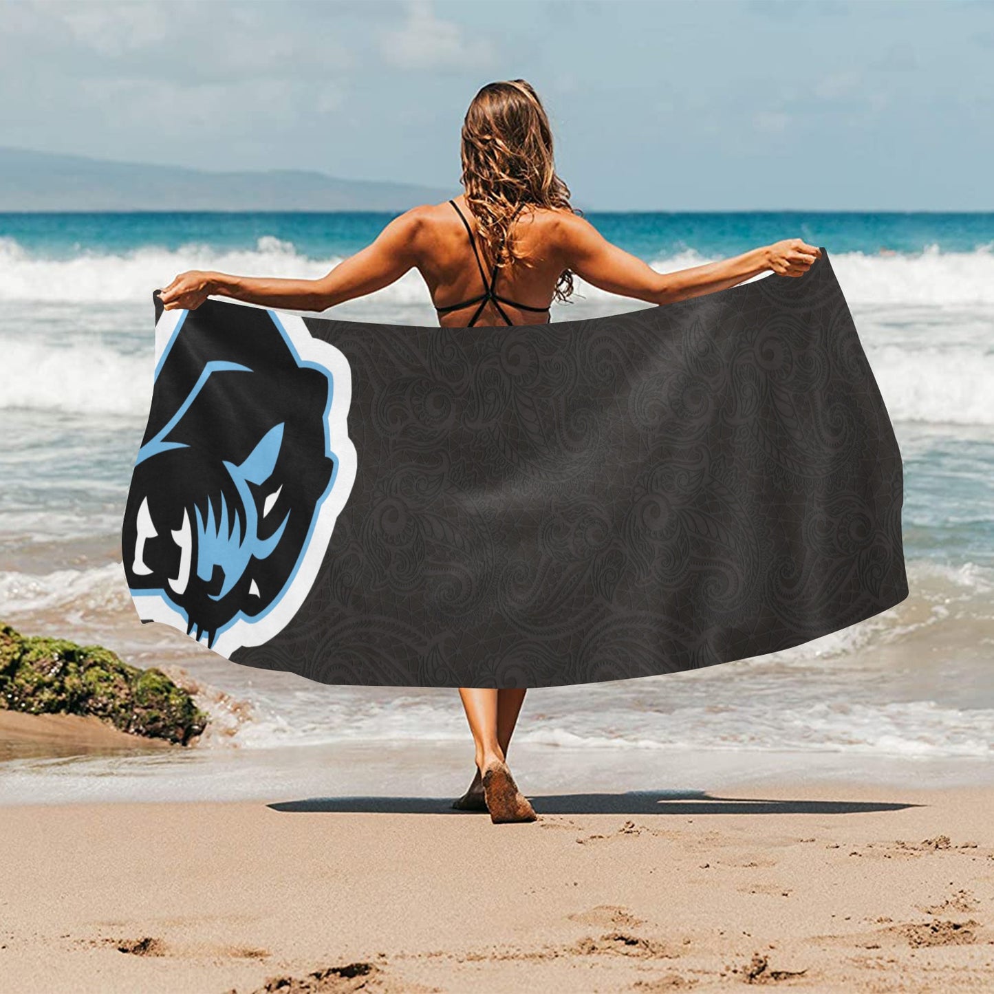 PHS - Logo Beach Towel, Black