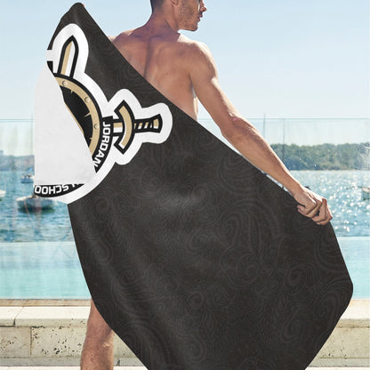 JHS - Logo Beach Towel, Black