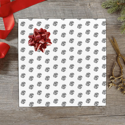 KHS - Wrapping Paper, White/Gray, 5 Rolls, 58"x 23"