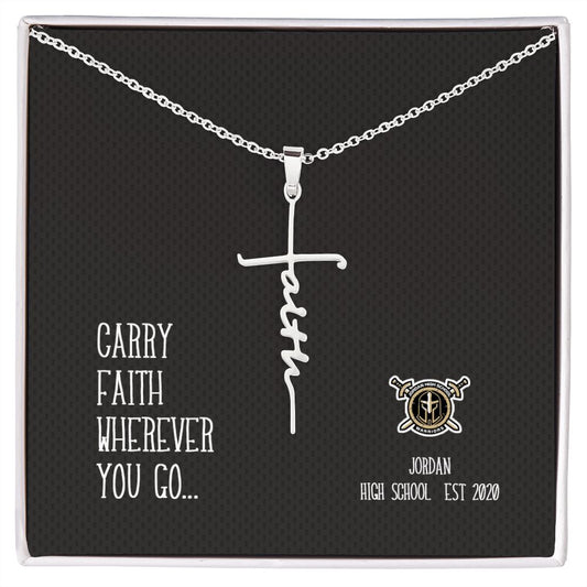 Jordan HS Faith Cross Necklace