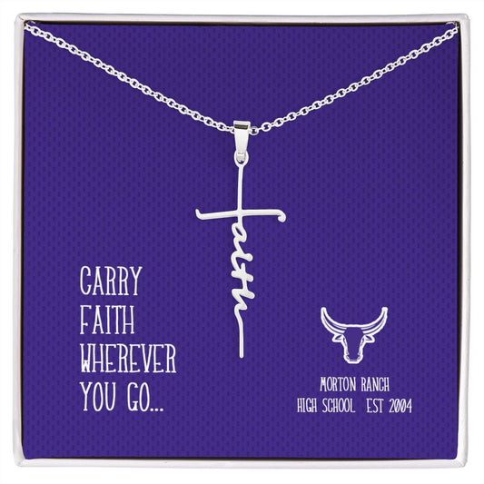 Morton Ranch HS Faith Cross Necklace