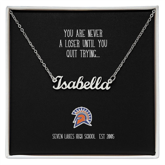 Seven Lakes HS Custom Name Necklace