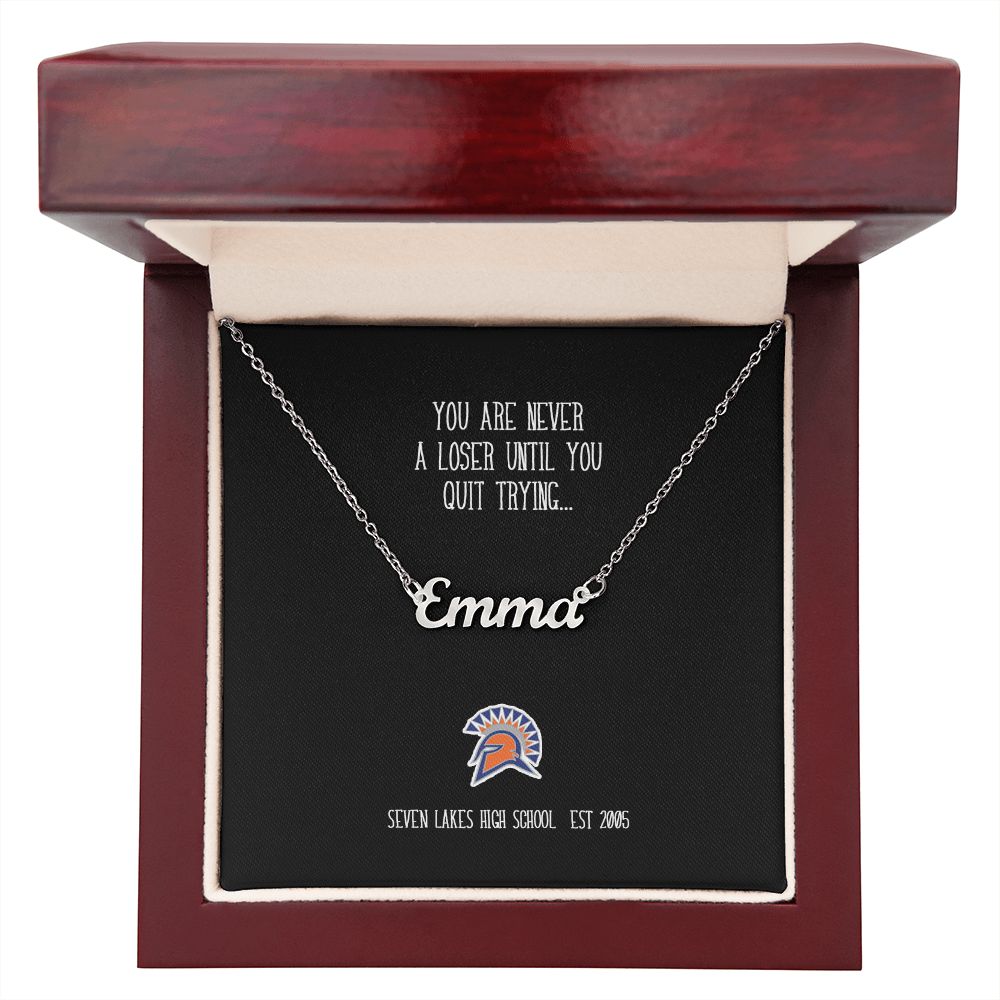 Seven Lakes HS Custom Name Necklace
